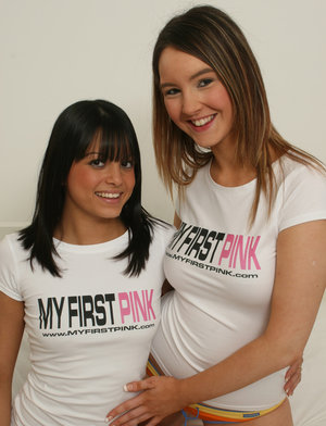 18 year old cutie Christine Paradise pulling denim shorts aside